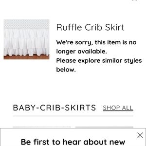 Pottery Barn Ruffle Crib Skirt EUC